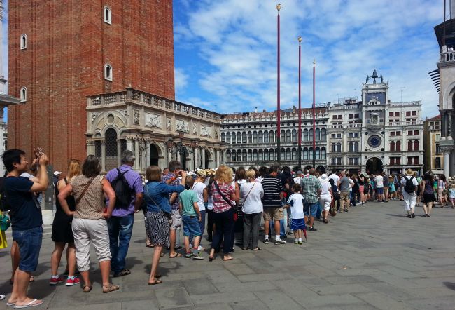 St Mark's Basilica line, luxury in Venice