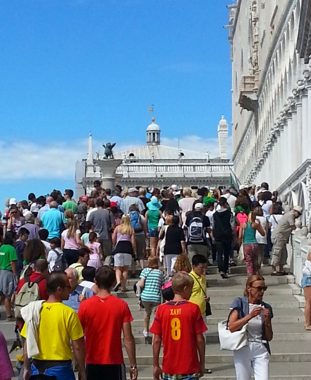 Venice crowds, luxury in Venice