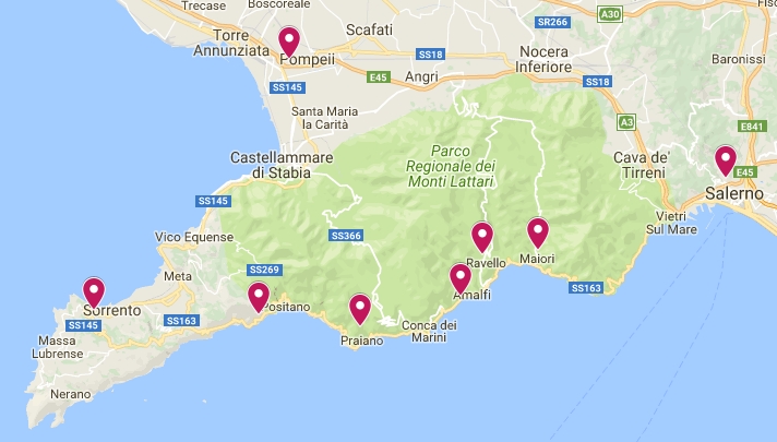 Printable Map Of Amalfi Coast - prntbl.concejomunicipaldechinu.gov.co